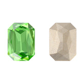 Peridot Thin Octagon Shape High Quality Glass Pointed Back Fancy Rhinestones WholesaleRhinestone